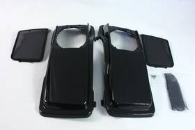 6.20sanqin Qin Cs1-3 #6.20sanqin 6x9 Vivid Black Speaker Lids For Harley Touring Hard Saddlebags 1993 - 2013