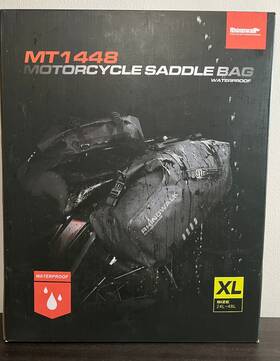 Mt1448 Rhinowalk Motorcycle Saddlebags 48l Waterproof Panniers Black - Seat Mount