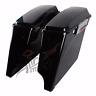 Rmi-xx111515-529 Alpha Moto Vivid Black Stretched Extended Saddlebags Saddlebag 689994770962