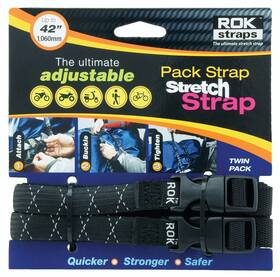 2014-006 Rok Straps 42 Inch Medium Duty Stretch - Black With Reflective