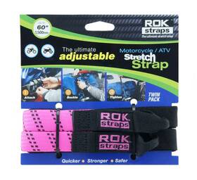 Rok-100-15 Rok Straps Adjustable Motorcycle/atv Stretch Strap Twin Pack 60 Inch Length