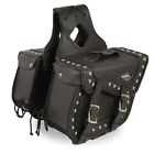 Dsa10 Sa10 Milwaukee Leather Motorcycle Waterproof Braided Studded Saddlebags For Harley