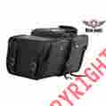 Sd1481-pv Dream Apparel Pvc Motorcycle Saddlebag With Braid And Universal Fitting