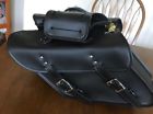Sd4088-dyna-pv Dream Apparel Harley Davidson Motorcycle Black Leather Saddle Bags