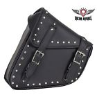Sd4092-solo-left Usa Bikers Dream Apparel Studded Black Pvc Solo Motorcycle Swing