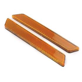 Sevenabcuk 331234109284 For Harley Touring Road King Fltr 14-18 Yellow Reflectors Saddlebag Latch Cover