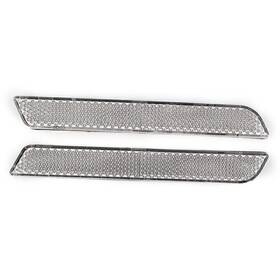 Sevenabcuk 550743636955 Silver Reflectors Saddlebag Smoke Cover For Harley Touring Road King Fltr 14-18