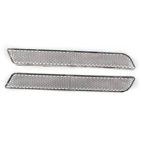 Sevenabcuk 631000458289 Silver Reflectors Saddlebag Smoke Cover For Harley Touring Road King Fltr 14-18