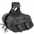 Sh61101zb Xelement Zip-off Studded Throw Over Rounded Motorcycle Saddlebags