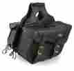 Sh664 Shaf Two Piece Motorcycle Braided Pvc Zip Off Saddlebag Cruiser Style Black New
