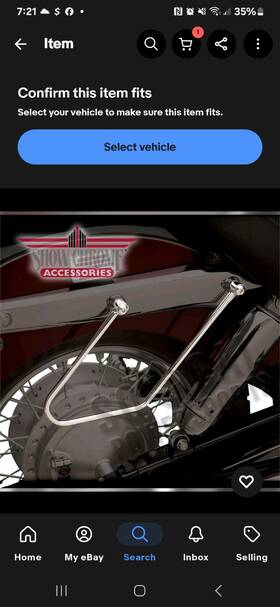 53-450 Show Chrome Saddlebag Supports Spirit Dc