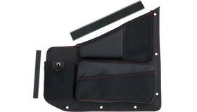 H44-7pred Show Chrome Passenger Console Organizer Black/red Stitching #h44-7pred Polaris