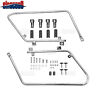 Sih092e Chrome Saddlebag Conversion Support Mounting Brackets For Harley Dyna