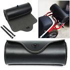 Sku742600 Motorcycle Barrel Saddle Bag Pu Leather Front Rear Luggage Metal
