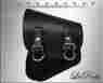 Slba-ssbbl03blue Softail Rigid Chopper Bobber Custom La Rosa Harley-davidson 1984-2017 Larosa Black Leather Blue Stitch Harley Left Saddlebag