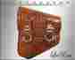 Slba-ssbbl04 Softail La Rosa Harley-davidson Brown Alligator Emboss Leather Harley Chopper Bobber Saddle Bag