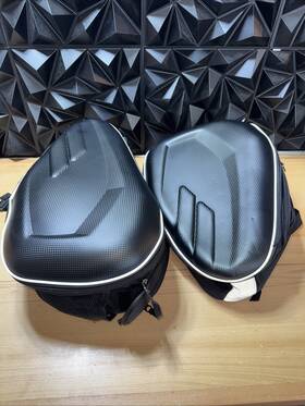 00199284742321 Spartan Motorcycle Saddlebags 36l-58l Expandable Capacity Panniers Unive