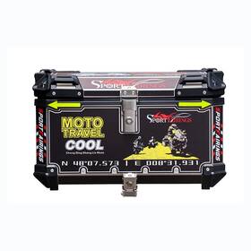 Qj-tb-65l-h70 Spmoto #hdspswensan 65l Motorcycle Aluminum Tail Box Trunk Top Lock Case Travel Luggage Storage