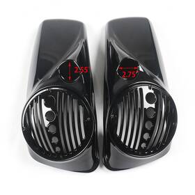 Spmoto Wb-hl1584-157 #hdspswensan Vivid Black 8 Inch Speaker Lids With Tweeter Port For Harley 2014 Up Touring Models