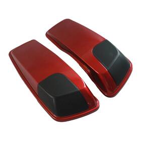 Cs3-ers Sportfairings #lion-capt Ember Red 5x7 Inch Speaker Lids For Harley Touring Street Road Glide Saddlebag 14-21