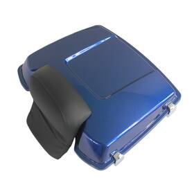 Tp3-cb-sb Sportfairings #bwxpkyimo Superior Blue Razor Pack Trunk Chopped Backrest For 1993 - 2013 Harley Touring