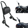 Ss-042-black Areyourshop Sissy Bar Luggage Rack Seat Backrest Pad For Street