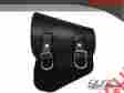 Ssbbl03blue Softail La Rosa Harley-davidson Larosa Black Leather Blue Stitch Harley Chopper Left Swing Arm Saddlebag