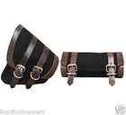 Ssbblc03brown Tbc03brown La Rosa Design Larosa Hd Softail Canvas Left Side Saddle Bag Tool Combo Black Brown