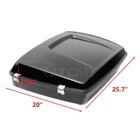 43243 Tcmt Chopped Pack Trunk Top Rack Backrest Pad Fit For Harley Tour Pak Touring 14-23