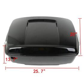 8798 Tcmt King Tour Trunk Fits Harley Road Glide 14-23 Vivid Black Plus Inside Liner