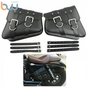 Bw492380th Tinvhy For Sportster 883 Dyna Luggage Tool Saddlebag Pu Leather Motorcycle Saddle Bags