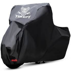 Top20168 Tokept Motorcycle Cover - Waterproof Outdoor Storage Bag Made Of Heavy Duty Materia
