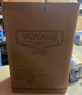 V0001-02pc-slv Tucci Voyage Vertice 2-piece Hardside Spinner Luggage Set