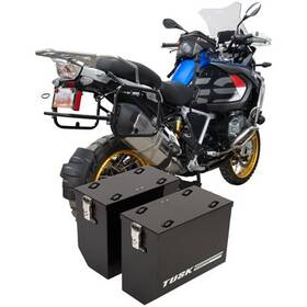 1467340208 Tusk Aluminum Panniers With Pannier Rack V2 Medium Black For Bmw R1200gs 2013-16