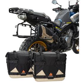 2006110063 Tusk Pannier Racks With Pilot Bags Black/tan
