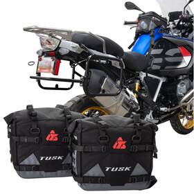 2032160060592f-7f0514 Tusk Pannier Racks With Pilot Bags And Bottle Holders Black/grey
