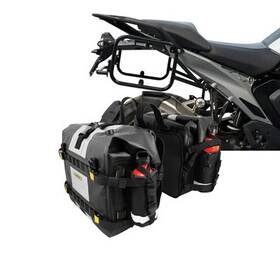 2149440001 Tusk Pannier Racks With Nelson Rigg Hurricane Dry Saddlebags Black