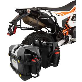21494400150437-656697 Tusk Pannier Racks With Nelson Rigg Hurricane Dry Saddlebags Black For Gasgas Es