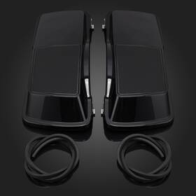 Mallb442hlooo16ooo1x Twom Black 6x9 Inch Saddlebag Speaker Lids For 1993-13 Harley Touring Electra Road Glide