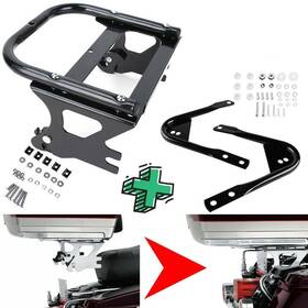 Mallhloo8oo16-bk Twom Hloo8oo17-bk Two-up Tour Pack Mount Luggage Rack Docking Hardware For Harley Touring 97-08 05