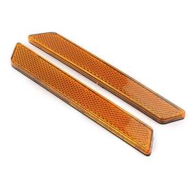 Uiem 4 423987289983 For Harley Touring Road King Fltr 14-18 Yellow Reflectors Saddlebag Latch Cover