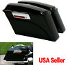 Usbk-0401013-b-set Zxmoto Gloss Black Hard Saddle Bags Saddlebags For Harley Road