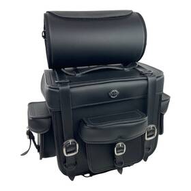 22lx12wx16h Viking Bags Vk-603-pl - Revival Series Xl Motorcycle Sissy Bar Bag With Roll