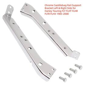 Vpzmt 791809044431 Chrome Saddlebag Rail Support Bracket Left And Right Side Fit For Harley Touring