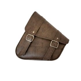 5977700 Willie Max Triangulated Synthetic Leather Motorcycle Swingarm Bag Brown