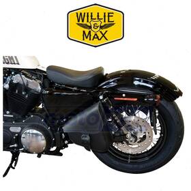 C183 Willie & Max Mn/c183 And Leather Swingarm Bag For 2005-2010 Harley Davidson Xl883l Ei
