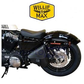 Ne09 Willie & Max Mn/ne09 And Leather Swingarm Bag For 2004-2008 Harley Davidson Xl1200r Uk