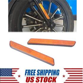 Wwwwriteus 232145267219 Pair Front Fork Leg Reflectors For Harley Touring Lower Legs Sliders Dyna Glide