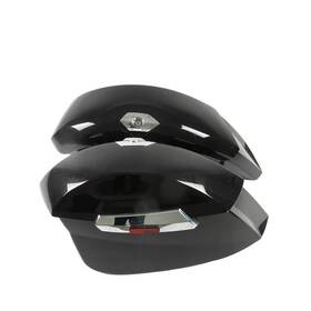 Bx-014 Wyn Moto #dxf Black Hard Saddlebag With Chrome Latch For Victory Cross Country Road 2010