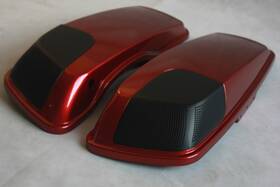 Bf-0401035-b-lid Wynmoto Fire Red Pearl 5x7 Inch Speaker Lids For Harley Street Road Glide Saddlebag 2014